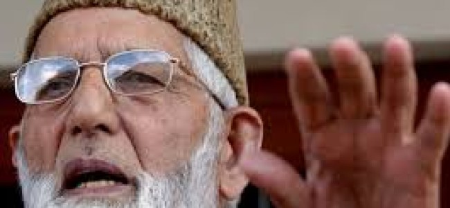 Geelani ridicules Prime Minister’s Statement.