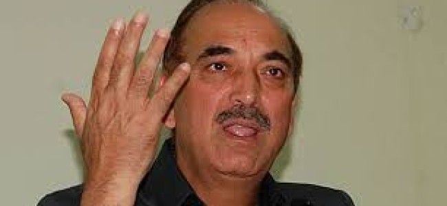 Azad Seeks Support of People to Take J&K out of Shadows of ‘fear’, ‘helplessness’