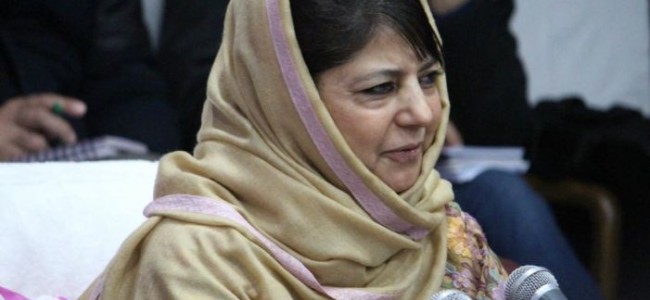 Those opposing centre put behind bars; assets of country being sold: Mehbooba
