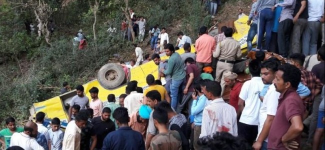 At least 30, including 27 students dead after bus falls into gorge in Himachal