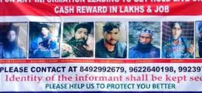 Police releases pictures of ‘wanted militants’ in J&K’s Kishtwar, announces reward for information
