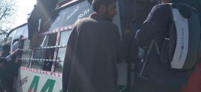 Passenger transport not available for people on Aharbal-Kulgam route