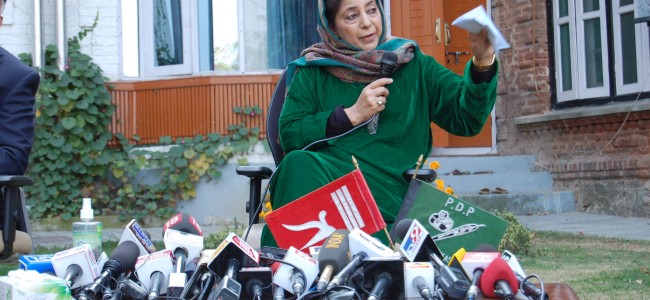 DDC poll results’ people’s verdict against decisions taken on August 5, 2019: Mehbooba