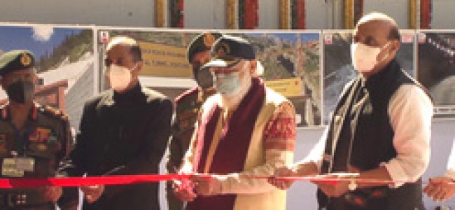 PM Modi inaugurates world’s longest highway tunnel in Rohtang
