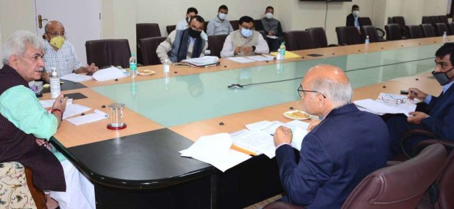 Lt Governor reviews progress made on recommendations of Committee on Business revival in J&K