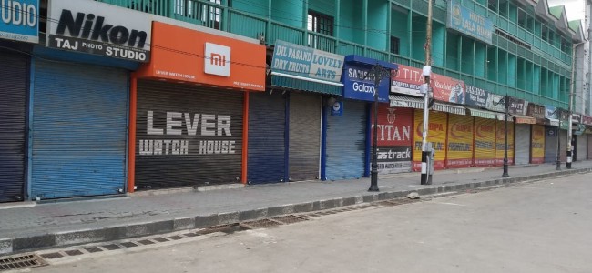 Sudden closure of business establishments by authorities irk traders in Srinagar
