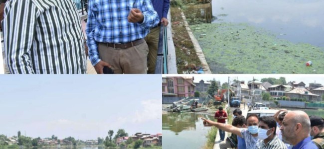 DDC Srinagar visits Gilsar, Babademb to inspect ongoing works of restoration of Water bodies