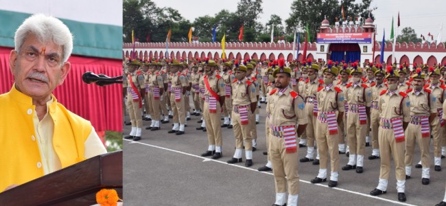 Lt Governor attends Passing out Parade of 669 cadets of J&K Fire and Emergency Services
