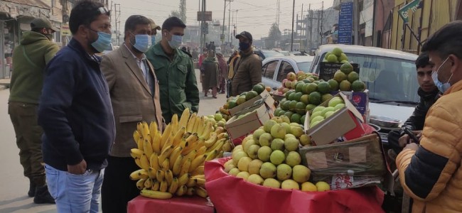 Intensified Market checking continues in Srinagar