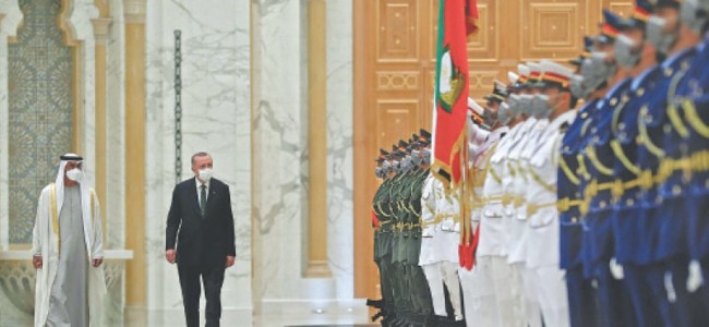 Erdogan visits UAE to revive long-strained ties