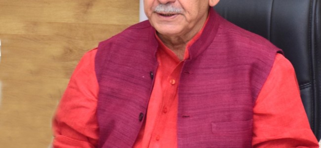 Lt Governor expresses gratitude to PM for the proposed visit; highlights the achievements of JK Administration post Aug 2019