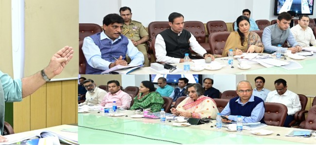 Lt Governor chairs review meeting of the Department of Industries & Commerce