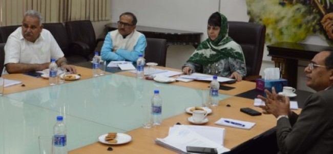 Mehbooba directs early completion of protection works on Jhelum, revival of water transport