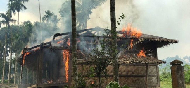 New Myanmar fires in empty Rohingya village raise questions