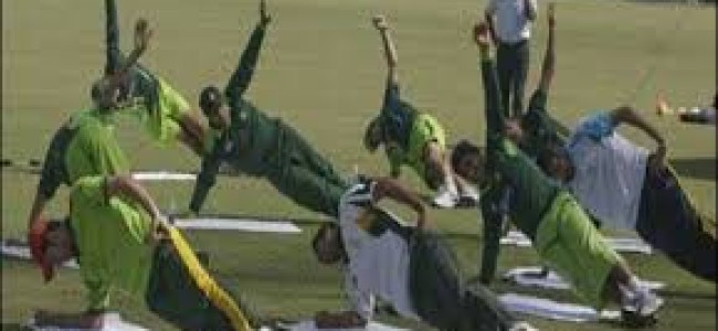 Pakistan team begins training ahead of Sri Lanka series