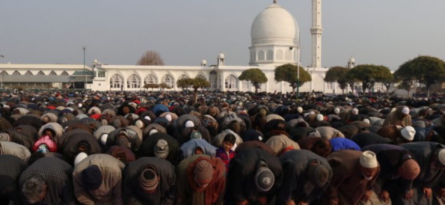 Eid-e-Milad: Thousands throng Hazratbal, offer congregational prayers