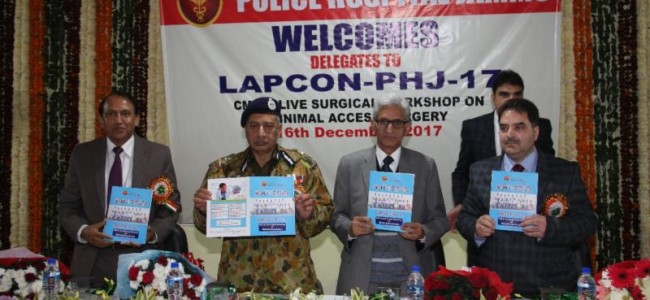 DGP inaugurates CME & Live Surgical Workshop on Minimal Access Surgery at Police Hospital Jammu