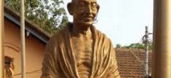 Gandhi’s statue damaged, one man arrested