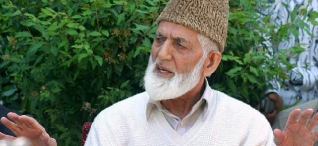 Geelani anguished over plight of Kashmir detainees in jails