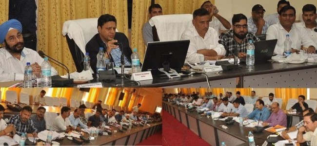 Div Com Jammu calls for timely completion of highway four-laning, Railway projects