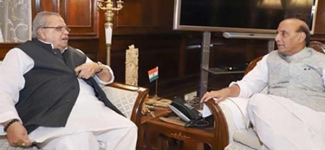 Governor meets HM Rajnath Singh in Delhi
