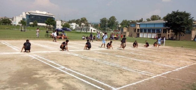 Badminton Tournament Men Section held at Gymnasium Hall, University of Jammu