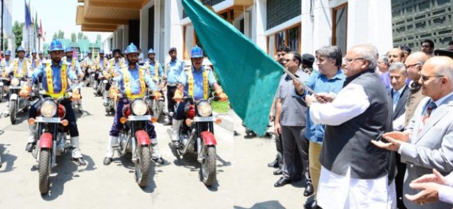 Governor flags off new motorcycle squad of Traffic Police