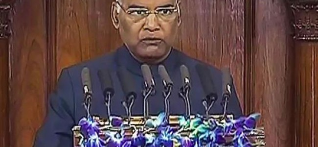 Centre making efforts to ensure peace in J&K: President to Parliament