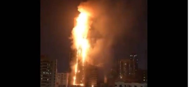 Sharjah: Massive fire at residential tower, no casualty
