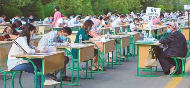Uzbekistan stages outdoor exams for 1.4m university applicants