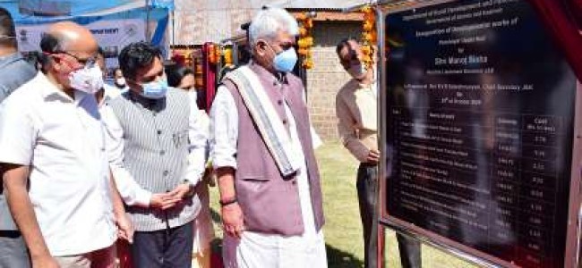 Lt Governor inaugurates various developmental projects, lays foundation stones of public importance works