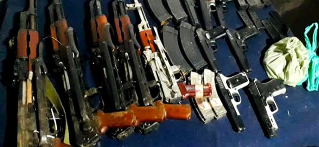 Huge cache of arms and ammunition recovered in Kupwara