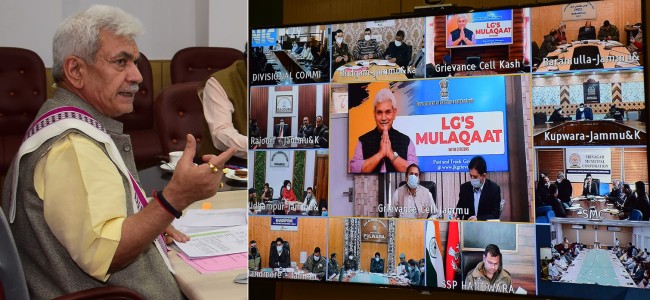 6th Round of “LG’s Mulaqaat- Live Public Grievance Hearing” held