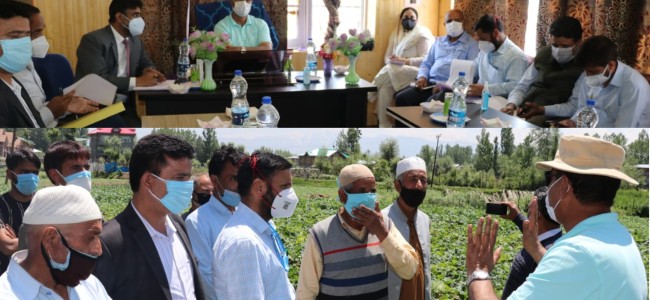 Director Agriculture Kashmir visits Anantnag, chairs review meeting