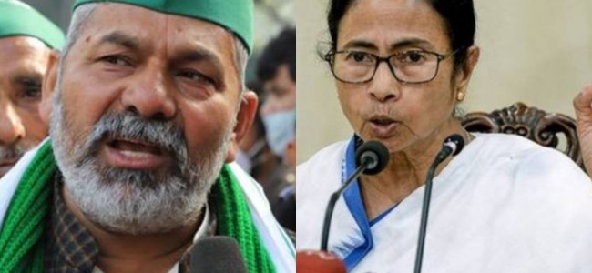 Farmer Leaders Rakesh Tikait And Yudhvir Singh To Meet Mamata Banerjee To Elicit Support For Stir