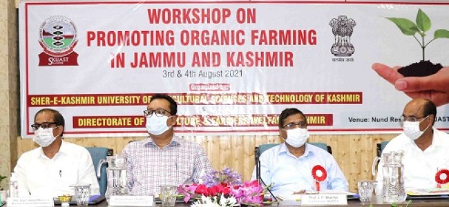 Navin Choudhary inaugurates two days workshop on promoting Organic Farming at SKUAST-K