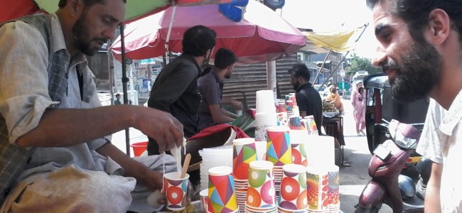 Beating the heat by traditional Kulfi in Downtown Srinagar