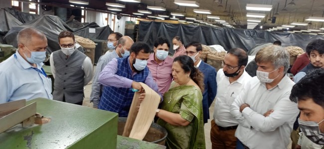 Union MoS for Textiles, Railways Smt. Darshana Jardosh conducts whirlwind tour of Srinagar district