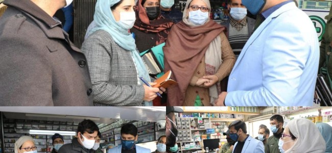 DC Srinagar conducts surprise inspection of Medical Shops in the City