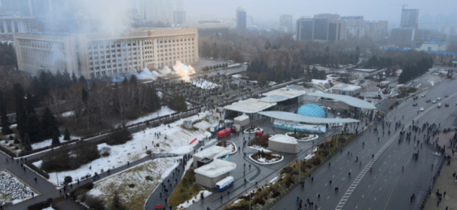 Kazakh president’s home set ablaze as protests escalate