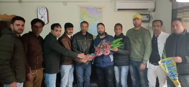 BPJG held a salutation programme for Jahangeer Akhoon, Takes up charge as DIO Baramulla