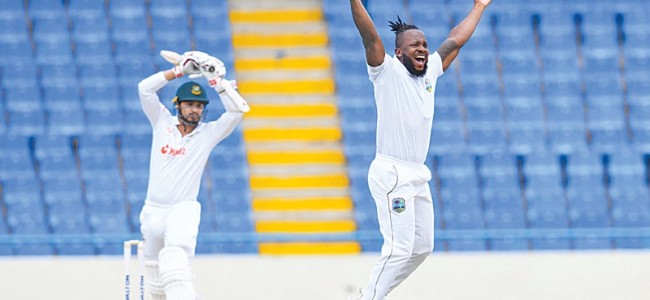 Bangladesh crash to 76-6 at lunch in first West Indies Test