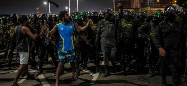 Sri Lanka troops break up protesters’ camp