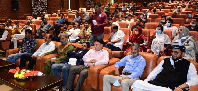 Lt Governor interacts with PRI representatives & members of Civil Society from Ganderbal