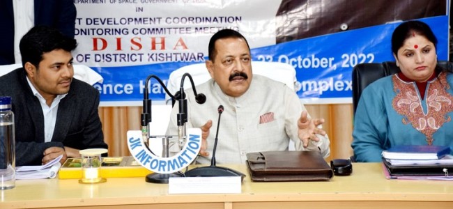 Dr Jitendra Singh chairs DISHA meeting of Kishtwar district