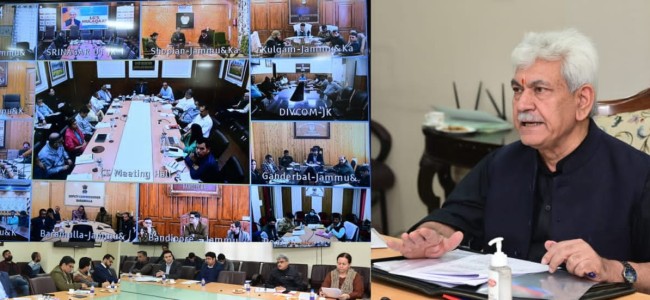 Lt Governor chairs a high-level meeting to review progress of deliverables during Back to Village-IV