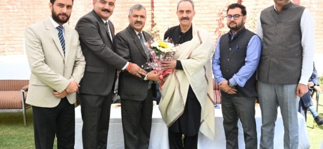 Officers of various District Judiciaries call on the Chief Justice of HC of J&K, Ladakh at Srinagar