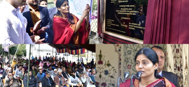 Two-day visit of Union MoS for Commerce and Industries to Ganderbal concludes with inauguration and laying of foundation stone of road projects worth Rs 6.49 crore