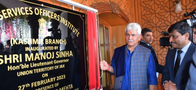 Lt Governor inaugurates Civil Services Officers Institute at Srinagar