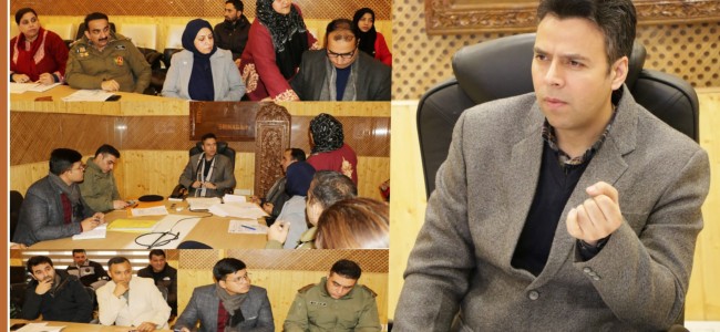 DM Srinagar chairs District Level Screening cum Coordination Committee (DLSCC) meeting
